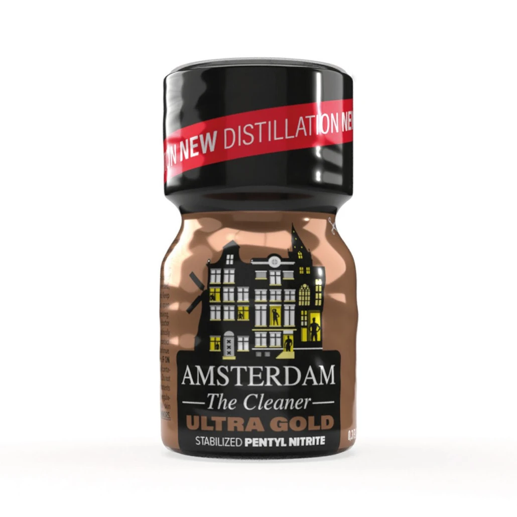 Amsterdam The Cleaner Ultra Gold Poppers - Stabilized Pentyl Nitrite Leather Cleaner 10ml