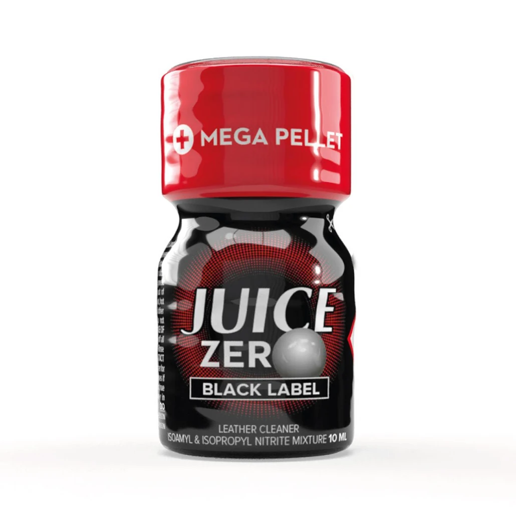 Juice Zero Black Label Poppers - Isoamyl & Isopropyl Nitrite Leather Cleaner 10ml