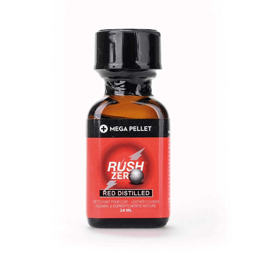 Rush Zero Red Distilled Poppers - Isoamyl & Isopropyl Nitrite Mixture Leather Cleaner 24ml
