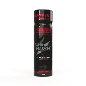 Super Rush Black Label Poppers - Pentyl Nitrite Leather Cleaner 24ml