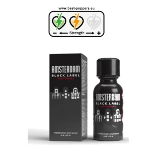 Amsterdam Black Label Poppers - 30ml - Isoamyl Nitrite product image