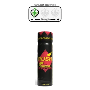 Rush Butanol Black Label Poppers - 24ml - Pentyl Nitrite + Butanol product image