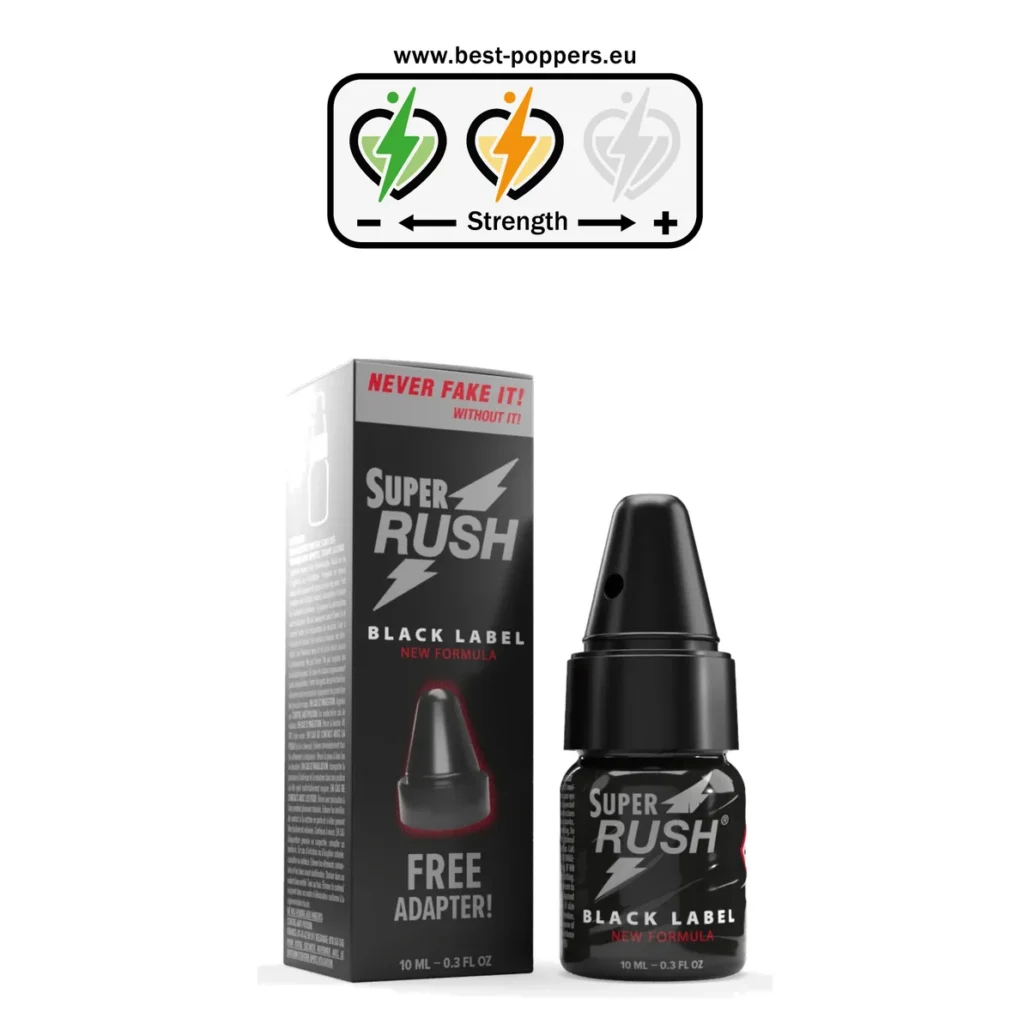 Super Rush Black Label Poppers - 10ml - Isoamyl Nitrite product image