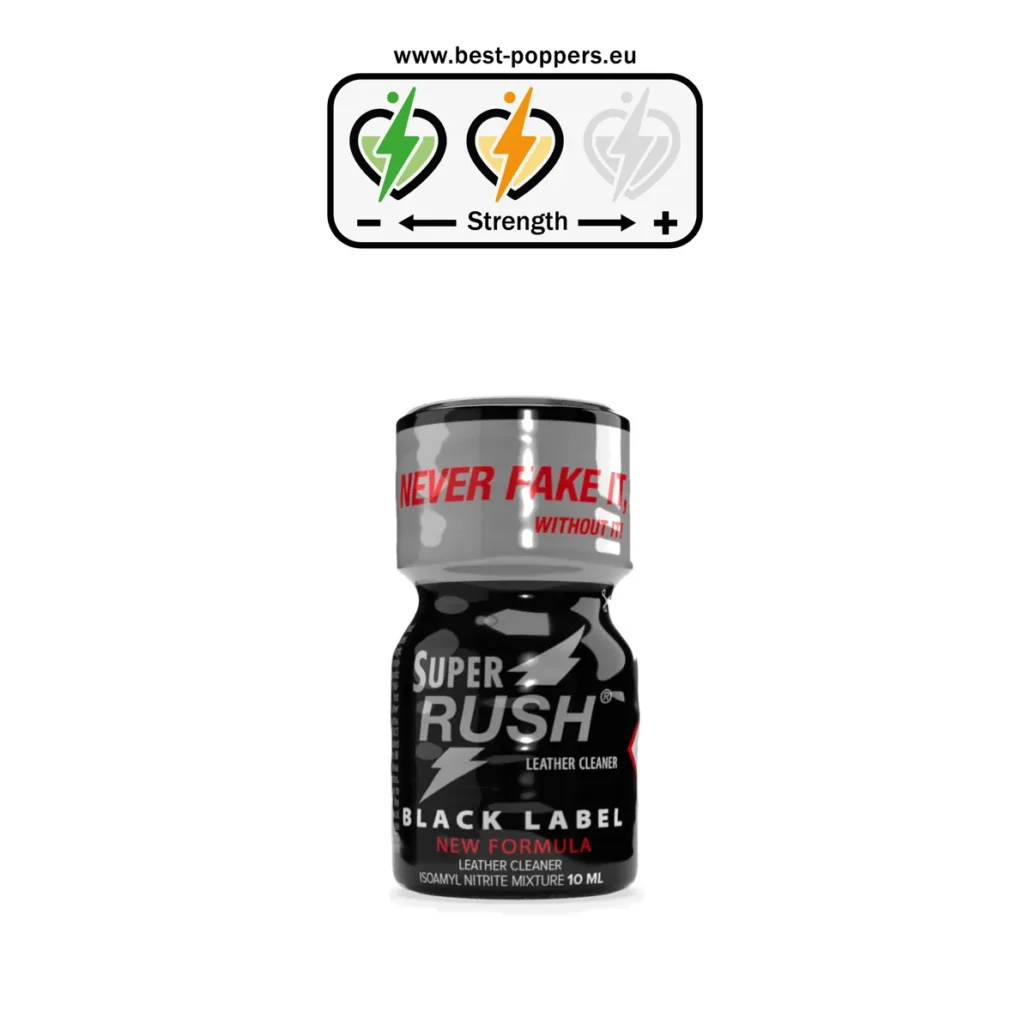 Super Rush Black Label Poppers - 10ml - Isoamyl Nitrite product image
